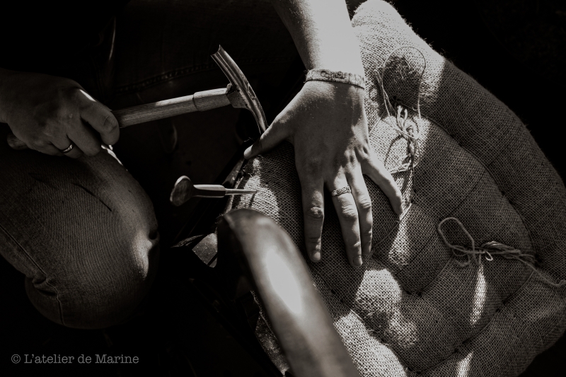 Étape du piquage sur une garniture